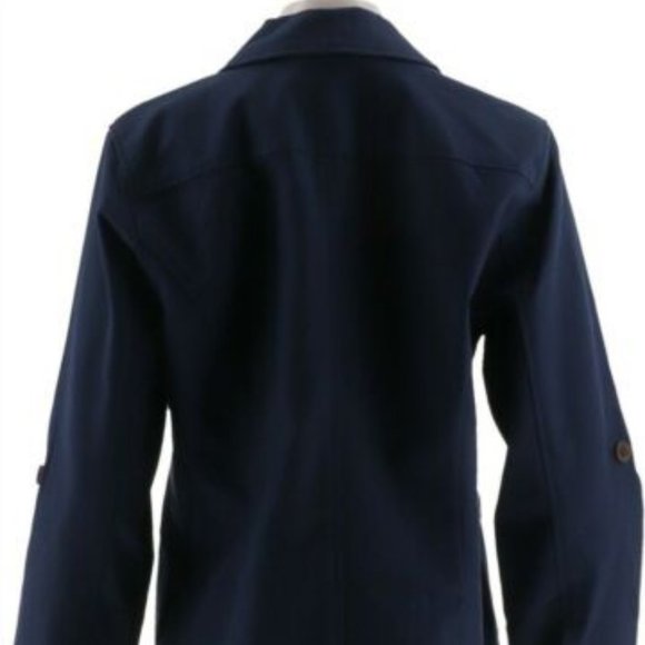 NWT ISAAC MIZRAHI BUTTON SHAWL UTILITY JACKET 12 - Picture 7 of 12